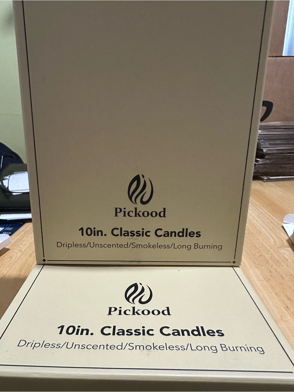 10in. Classic Candles — Cream Unscented Set